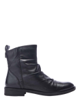 Moda in Pelle Brandish Leather Ankle Boots, Black