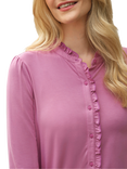 Pure Collection Trim Jersey Shirt, Pink