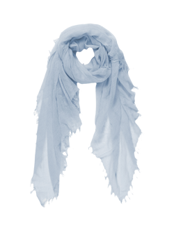 Pure Collection Ultra Fine Pure Cashmere Scarf, Cloud Blue