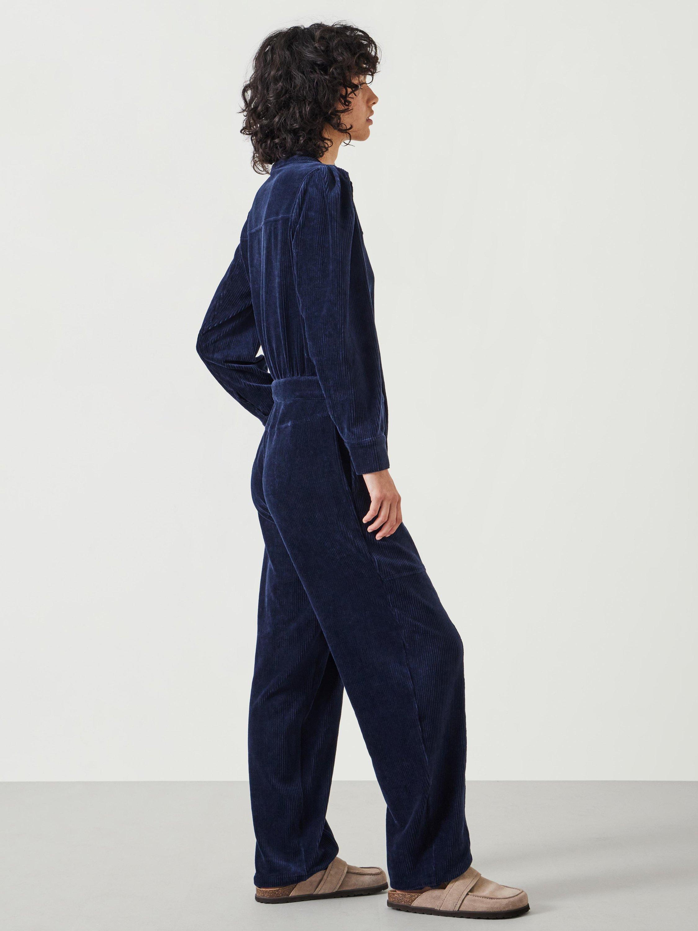 Product image 4 of 4, which shows HUSH Joplin Corduroy Jumpsuit, Navy, 4