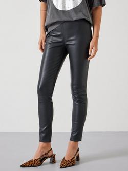 HUSH Pure Leather Leggings, Black, Black