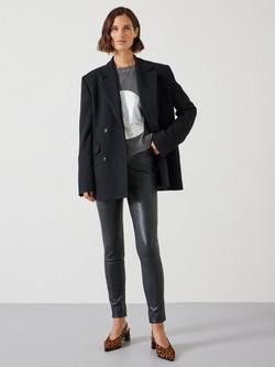 HUSH Pure Leather Leggings, Black - view 2, Black