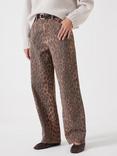 HUSH Slouchy Fit Leopard Print Jeans