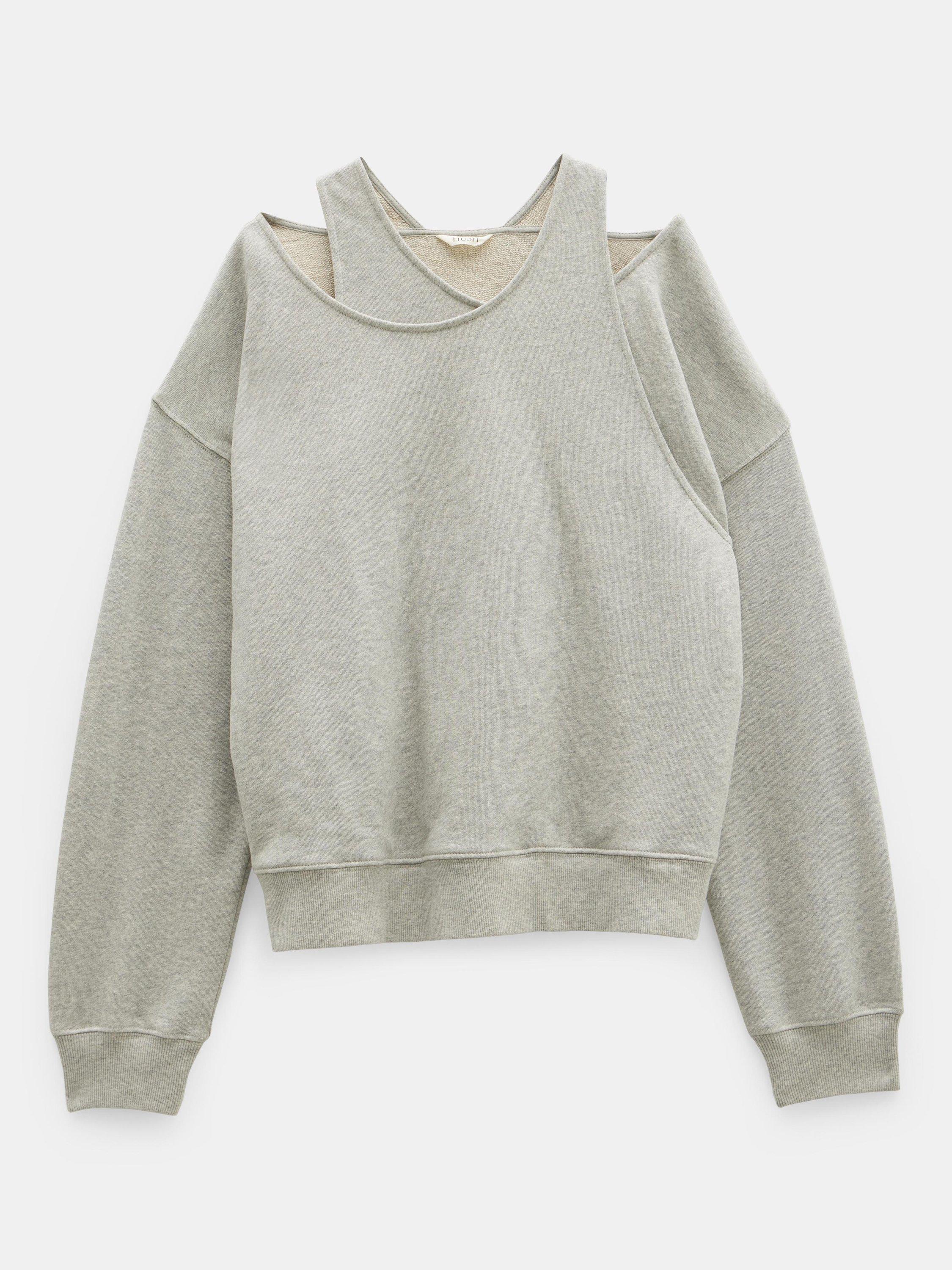 Product image 6 of 6, which shows HUSH Beck Cut Out Sweatshirt, Grey, L