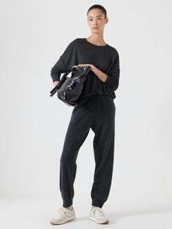 HUSH Gillian Ecovero Wide Jersey Top - view 2, Dark Grey