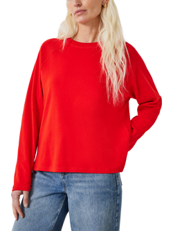 HUSH Matilda Cotton Raglan Top, Red