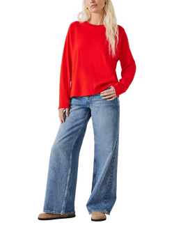 HUSH Matilda Cotton Raglan Top - view 2, Red
