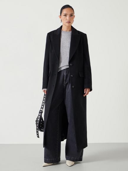 HUSH Meridah Wool Blend Coat, Black - view 2, Black