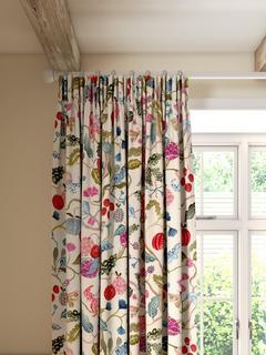 John Lewis Fruit Tree Print Pencil Pleat Pair Blackout Lined Curtains, Multi, W167 x Drop 137cm