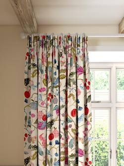 John Lewis Fruit Tree Print Pencil Pleat Pair Blackout Lined Curtains, Multi, Multi