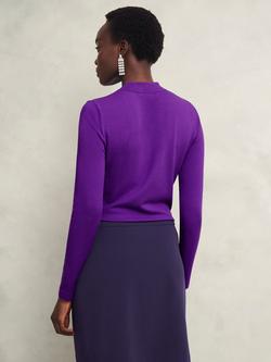 Hobbs Effie Loop Neck Jumper - view 2, Amaranth Purple