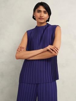 Hobbs Orla Pleat Top, Rich Blue, Rich Blue