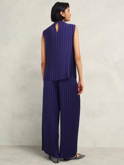 Hobbs Orla Pleat Top, Rich Blue - view 2, Rich Blue