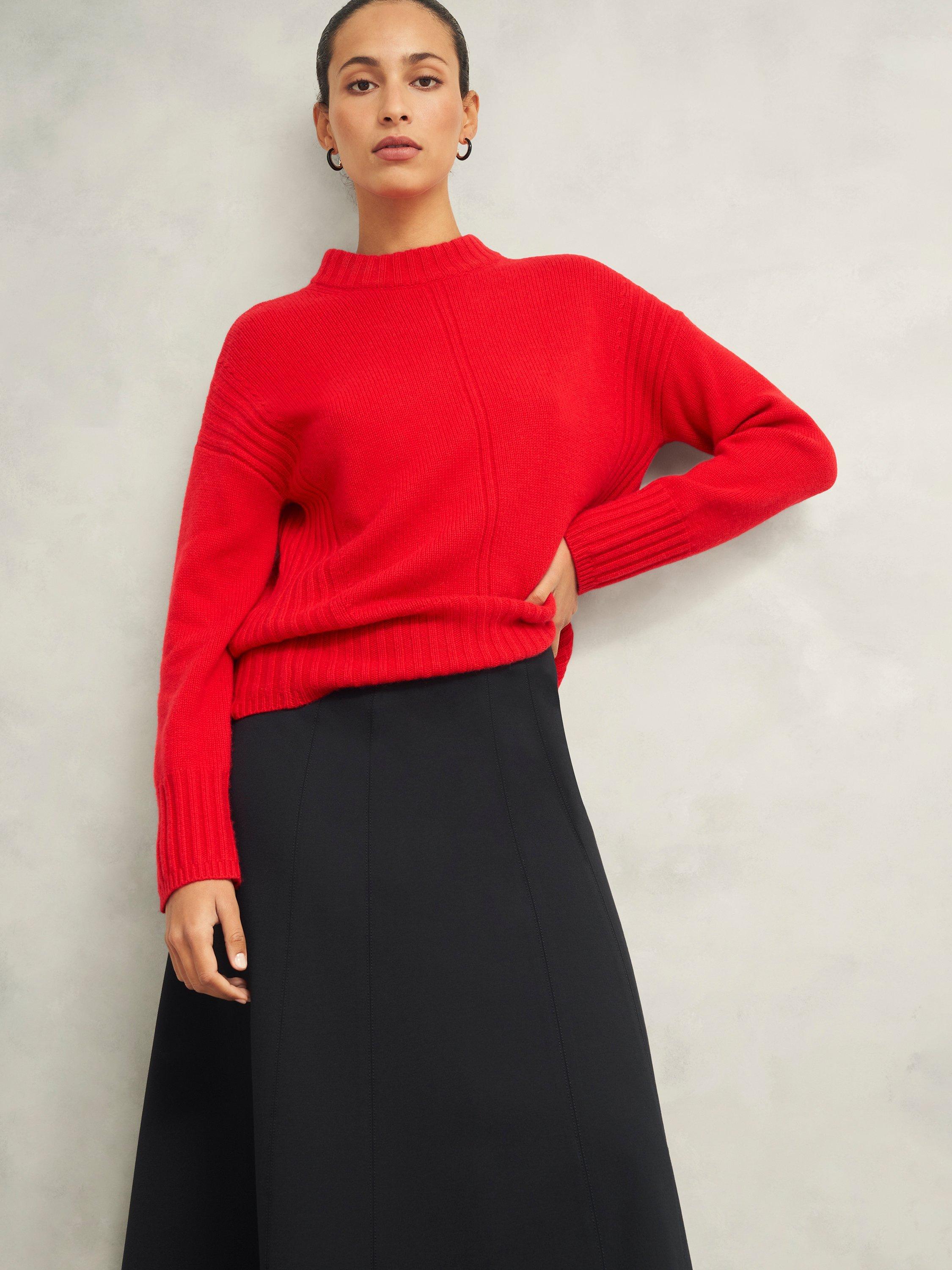 Product image 5 of 7, which shows Hobbs Adley Ponte Skirt, Black, 10