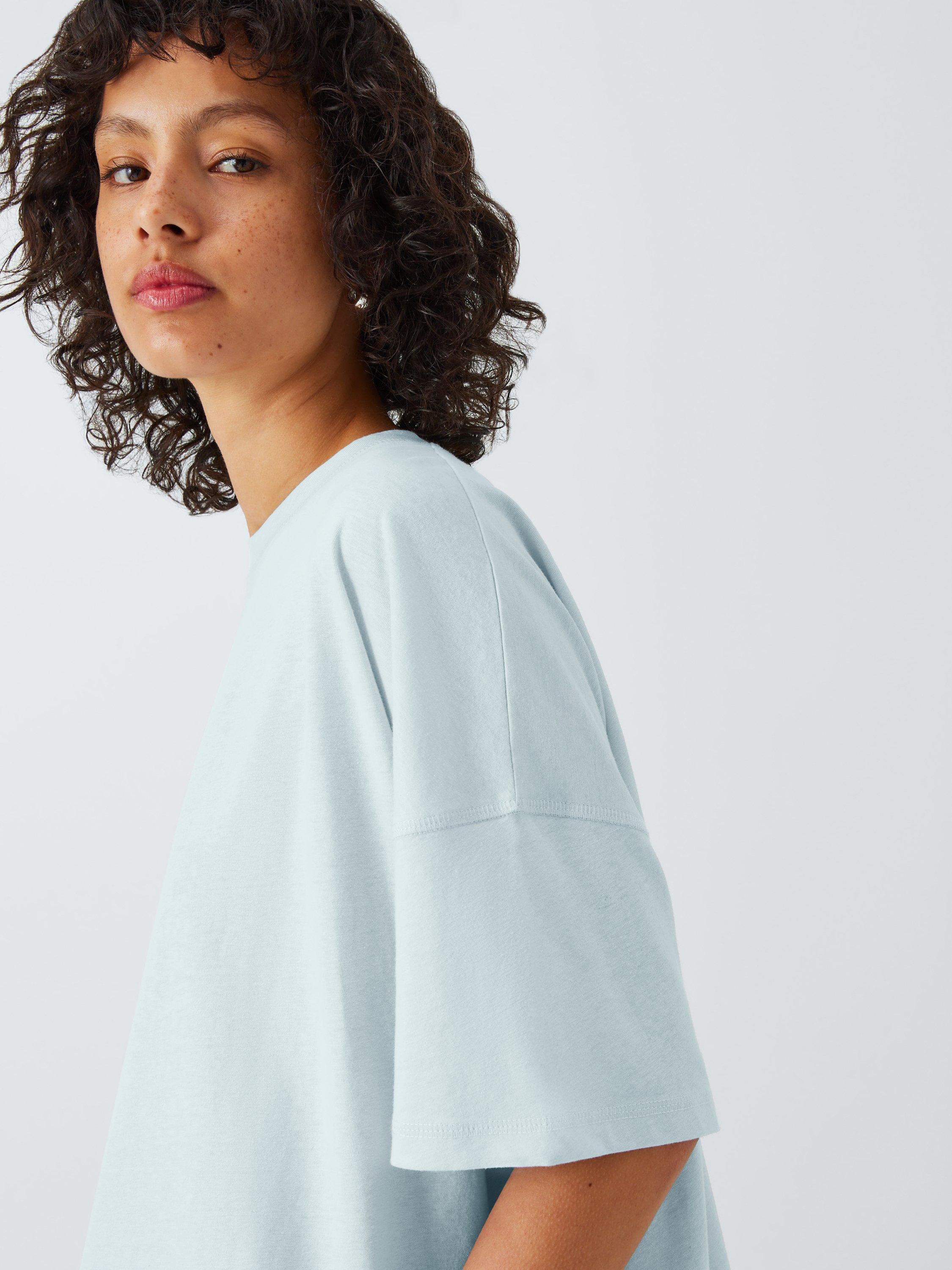 Product image 6 of 6, which shows AND/OR Lottie Boxy T-Shirt, Blue, 6