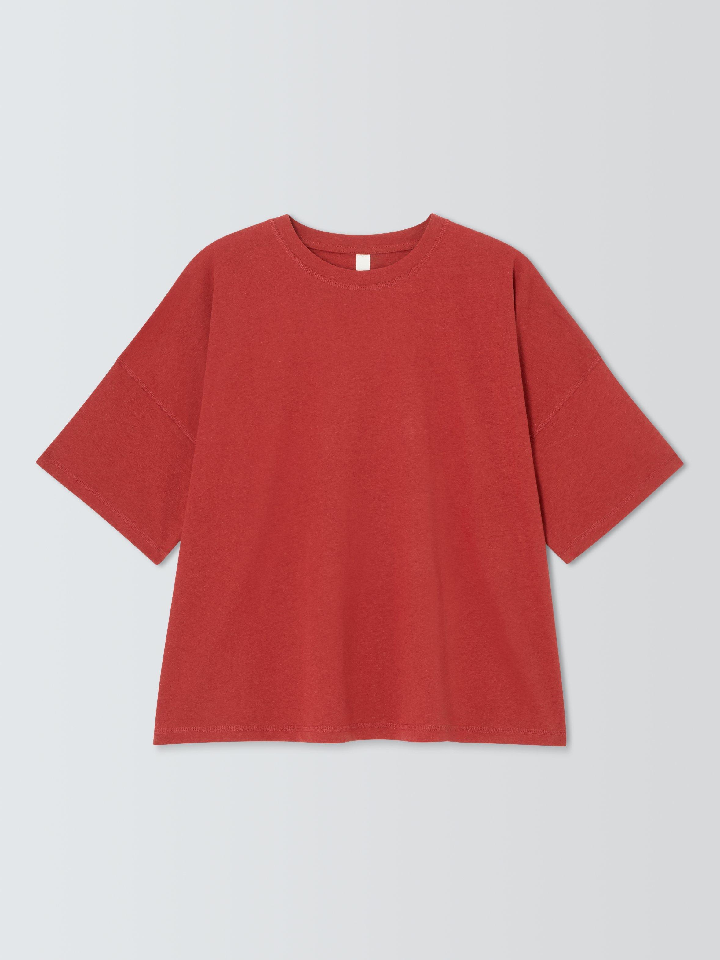 Product image 4 of 6, which shows AND/OR Lottie Boxy T-Shirt, Red, 20