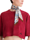 Longchamp Silk Collier De Fleurs Headband, Bark