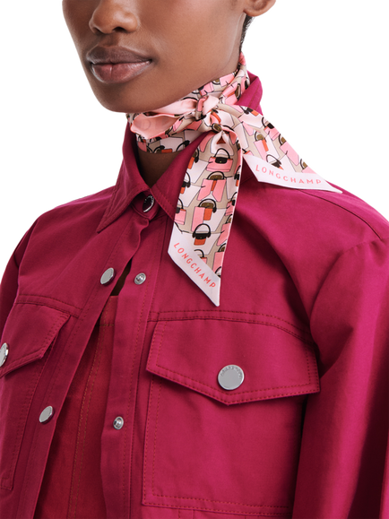 Longchamp Silk Le Pliage Headband, Ballerina - view 2, Ballerina