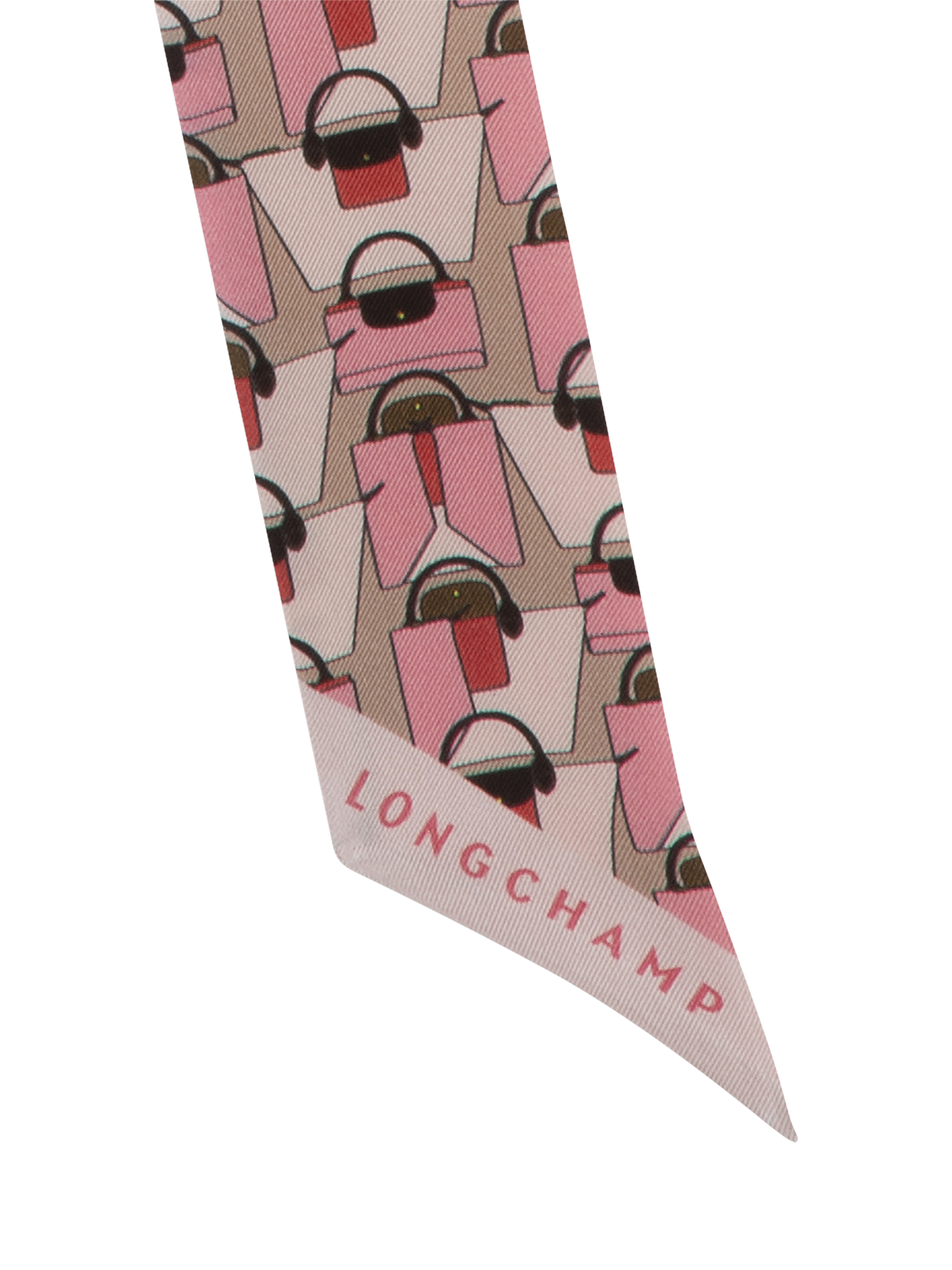 Product image 3 of 3, which shows Longchamp Silk Le Pliage Headband, Ballerina, One Size