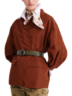 Longchamp Forêt Silk Square Scarf - view 2, Honey