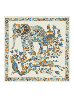 Longchamp Forêt Silk Square Scarf, Paper