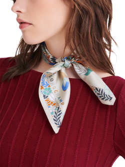 Longchamp Forêt Silk Square Scarf - view 2, Paper