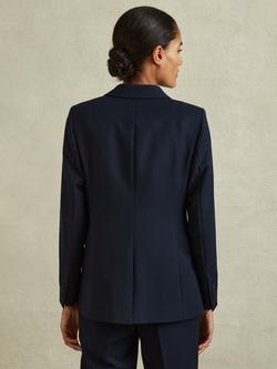 Reiss Petite Gabi Tailored Single Breasted Suit Blazer - view 2, Navy