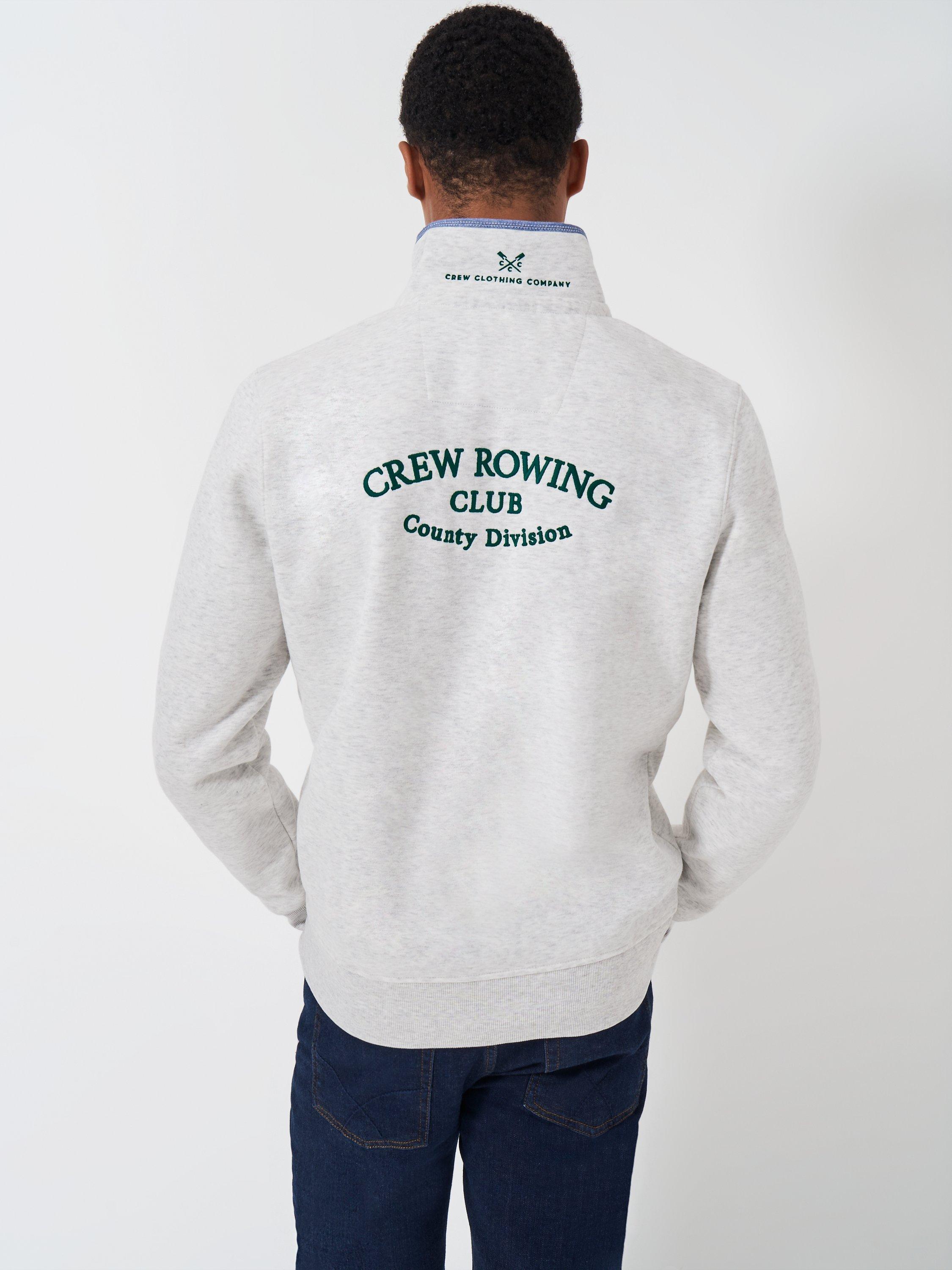 Product image 2 of 5, which shows Crew Clothing Half-Zip Sweatshirt, White, L