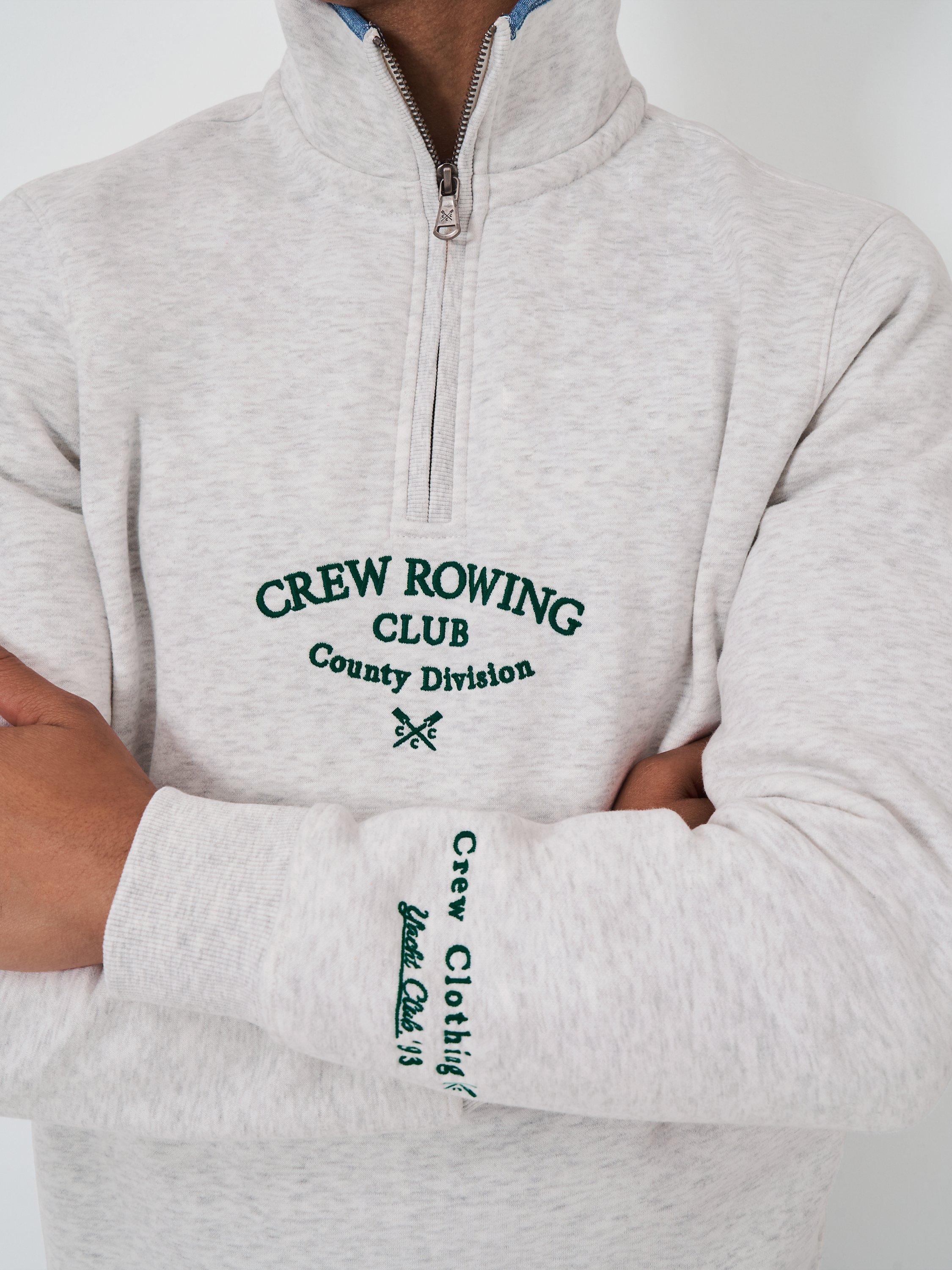 Product image 4 of 5, which shows Crew Clothing Half-Zip Sweatshirt, White, L