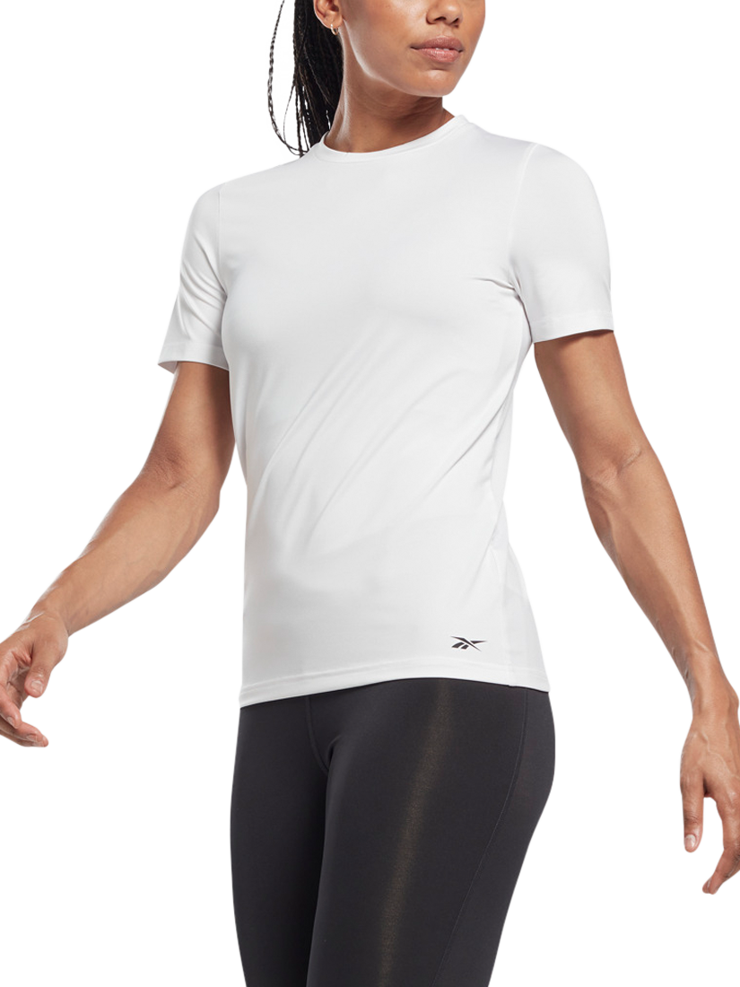 Product image 1 of 2, which shows Reebok Women's ID Train Sports Top, White, XS