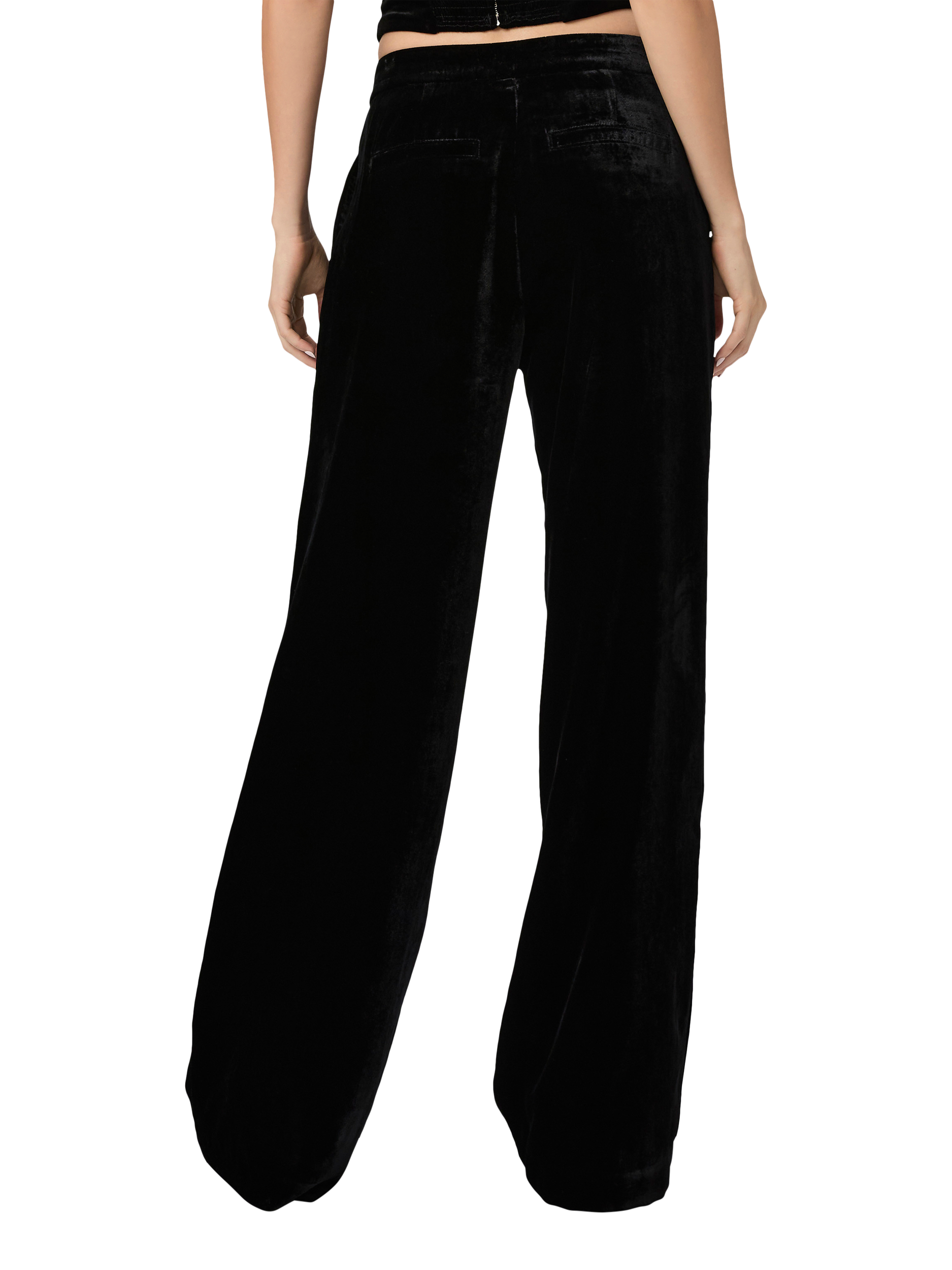 Product image 4 of 5, which shows PAIGE Kara Velvet Trousers, Black, 10