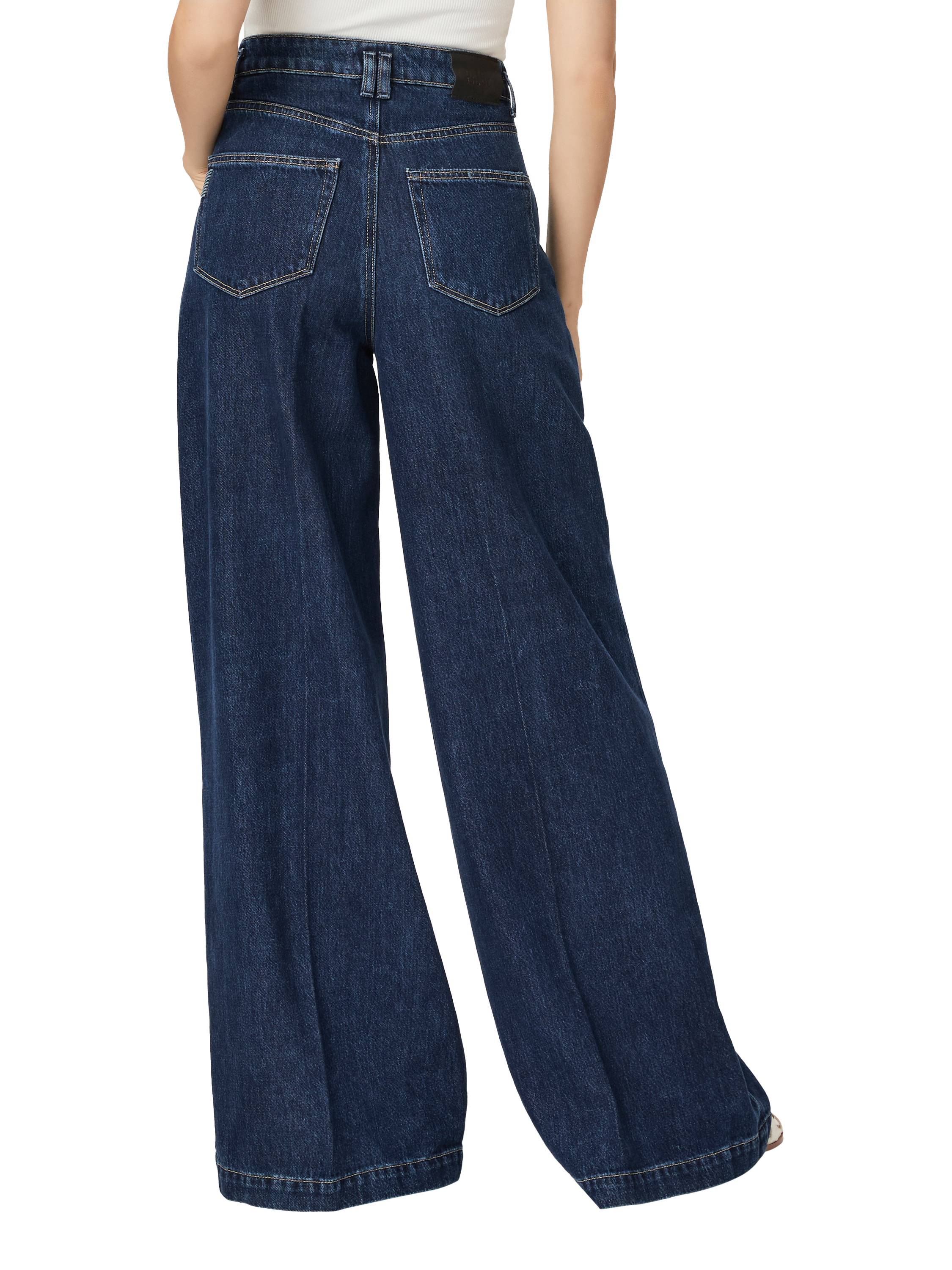 Product image 4 of 4, which shows PAIGE Portia High Rise Wide Leg Double Waistband Jeans, Michiru, 26