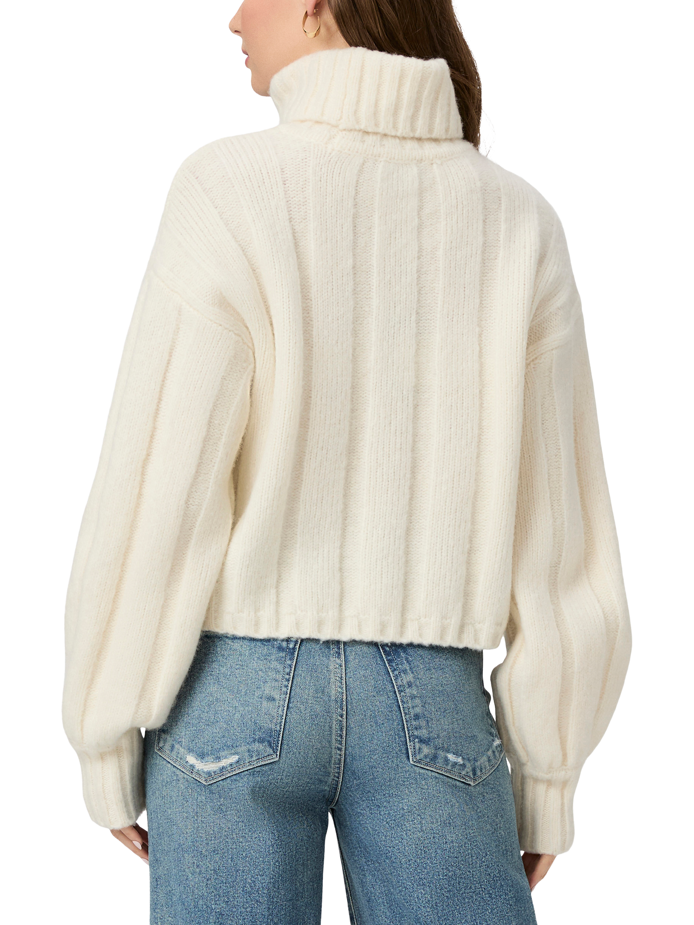 Product image 4 of 5, which shows PAIGE Roselia Wool Rich Jumper, Ivory, L