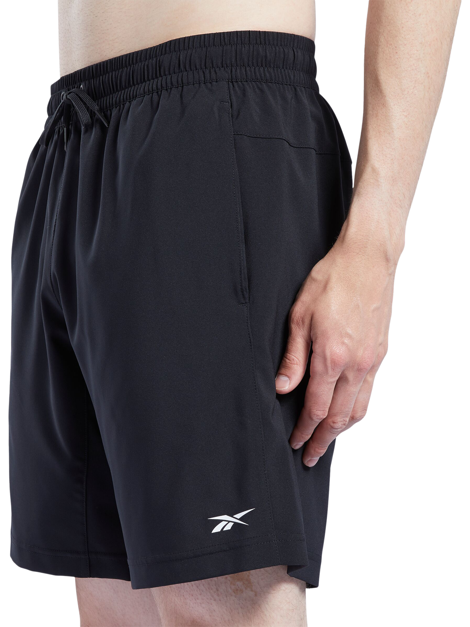 Product image 3 of 7, which shows Reebok Men's Speedwick Sports Shorts, Black, S