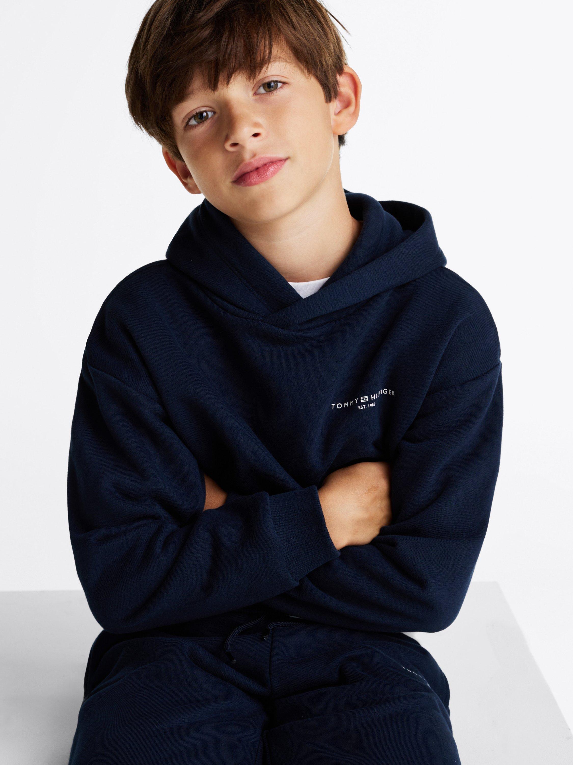 Product image 3 of 6, which shows Tommy Hilfiger Kids' Hoodie, Dark Night Navy, 10 years