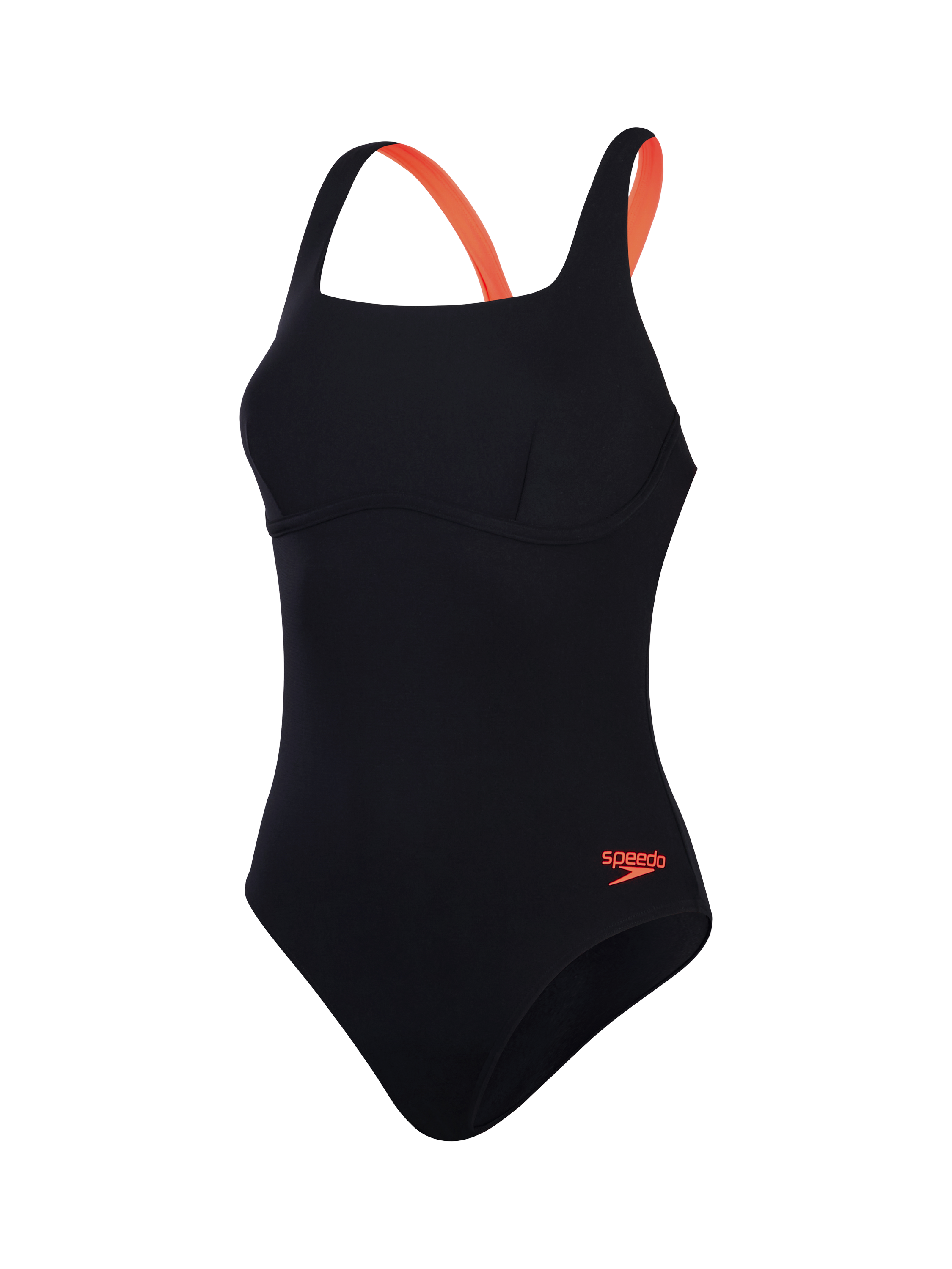 Speedo Flex Band Swimsuit Black Siren Red