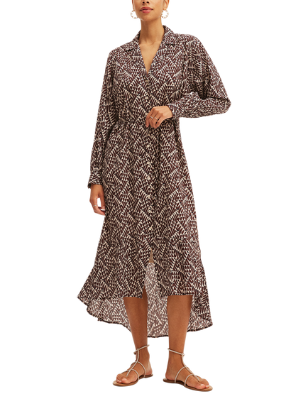 SUMMERY Copenhagen Lina Shirt Dress, 641 Rum Rosin, 641 Rum Rosin