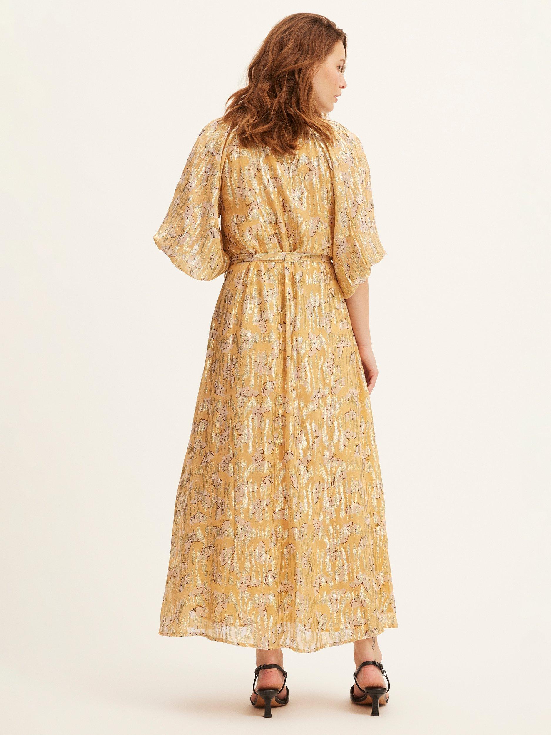 Product image 3 of 3, which shows SUMMERY Copenhagen Noor Button Dress, Cornsilk, XS