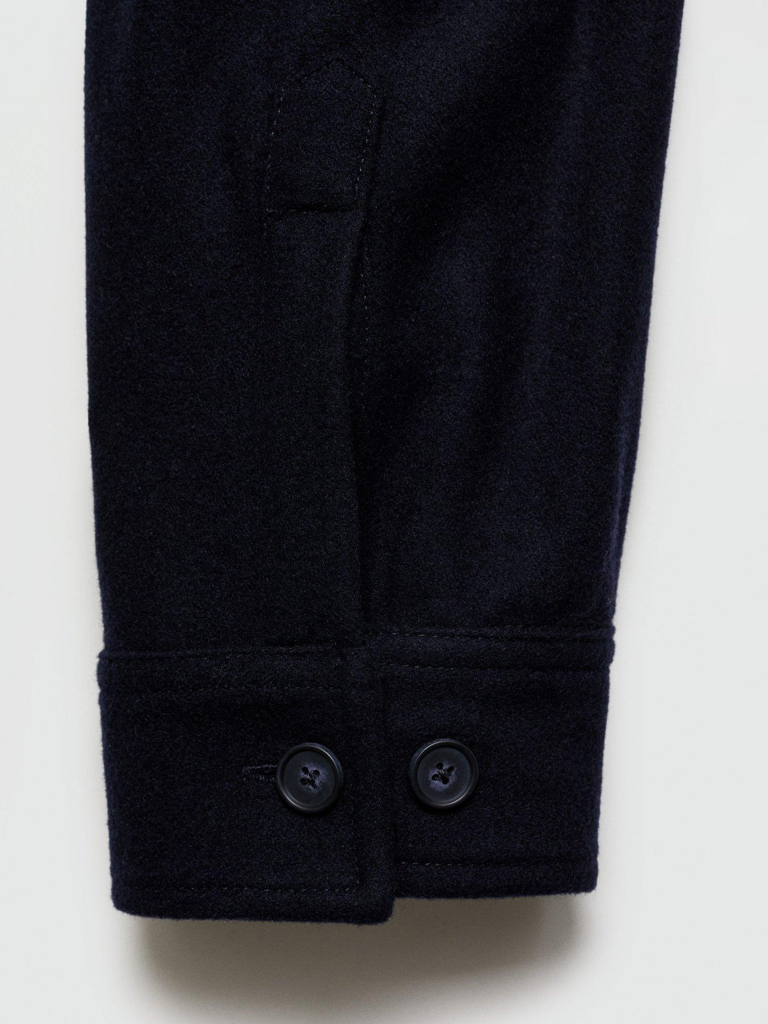 Product image 5 of 7, which shows Mango Margon Wool Blend Jacket, Navy, L