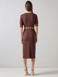 L.K.Bennett Rosey Colour Block Dress, Brown/Multi