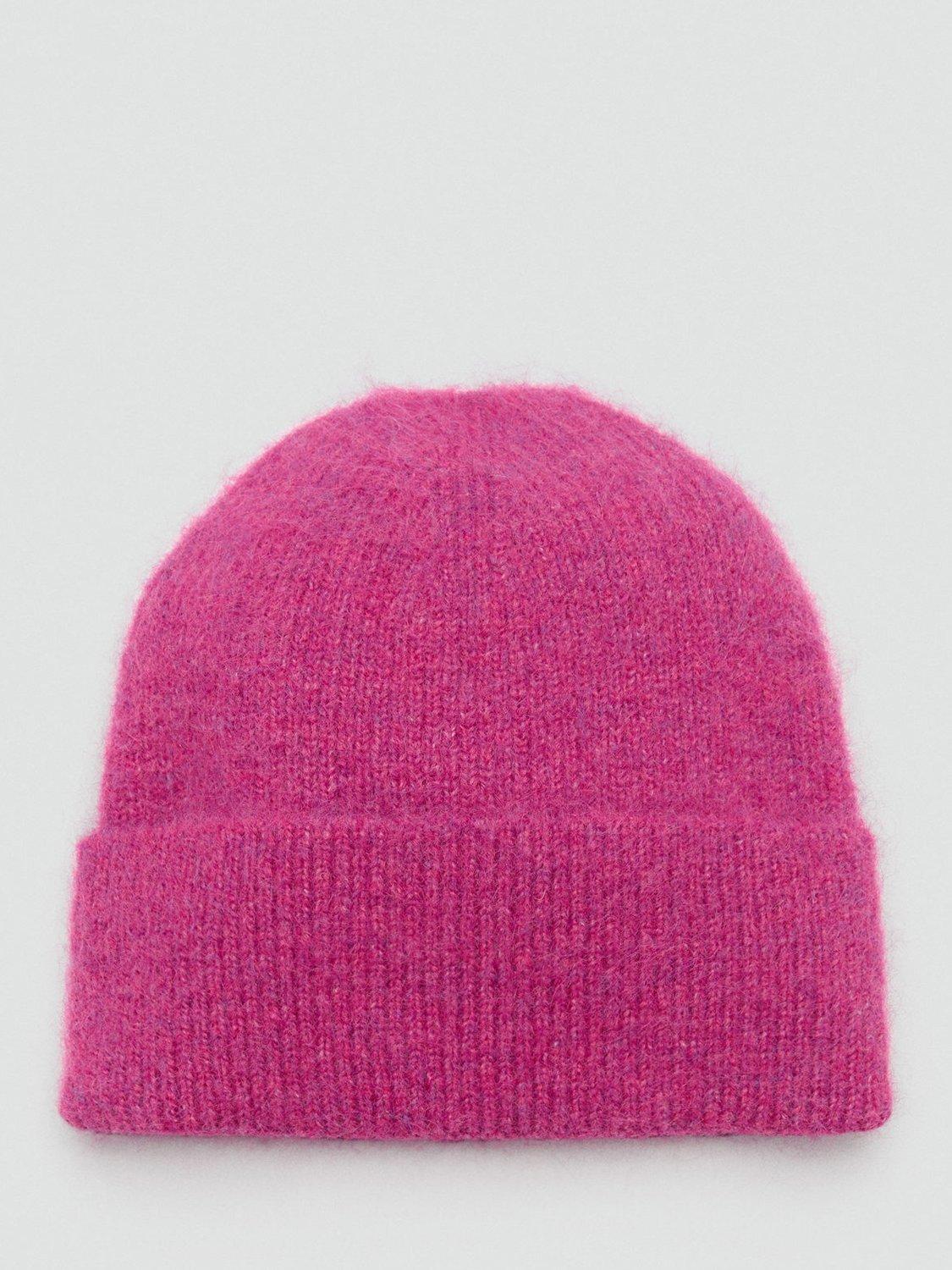 Mango Mohi Knit Beanie Hat, Pink