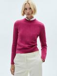 Mango Seedsun Knit Jumper, Bright Pink