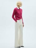 Mango Seedsun Knit Jumper, Bright Pink