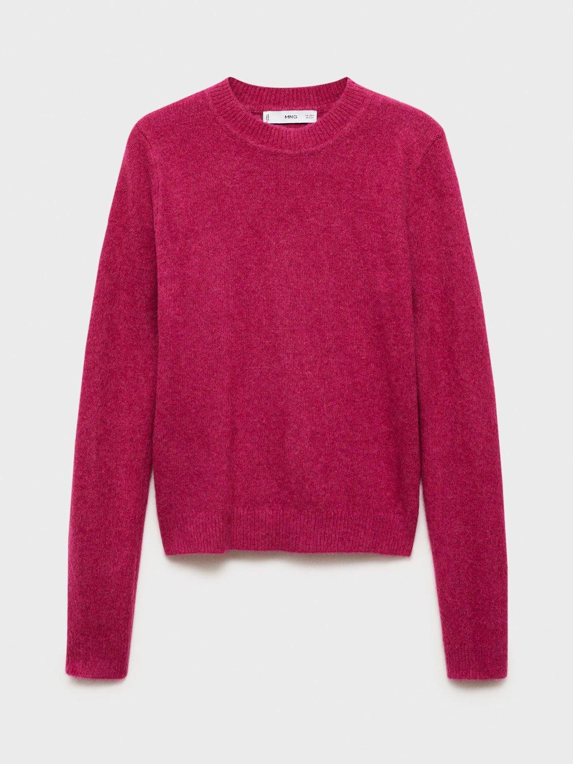 Product image 3 of 8, which shows Mango Seedsun Knit Jumper, Bright Pink, M