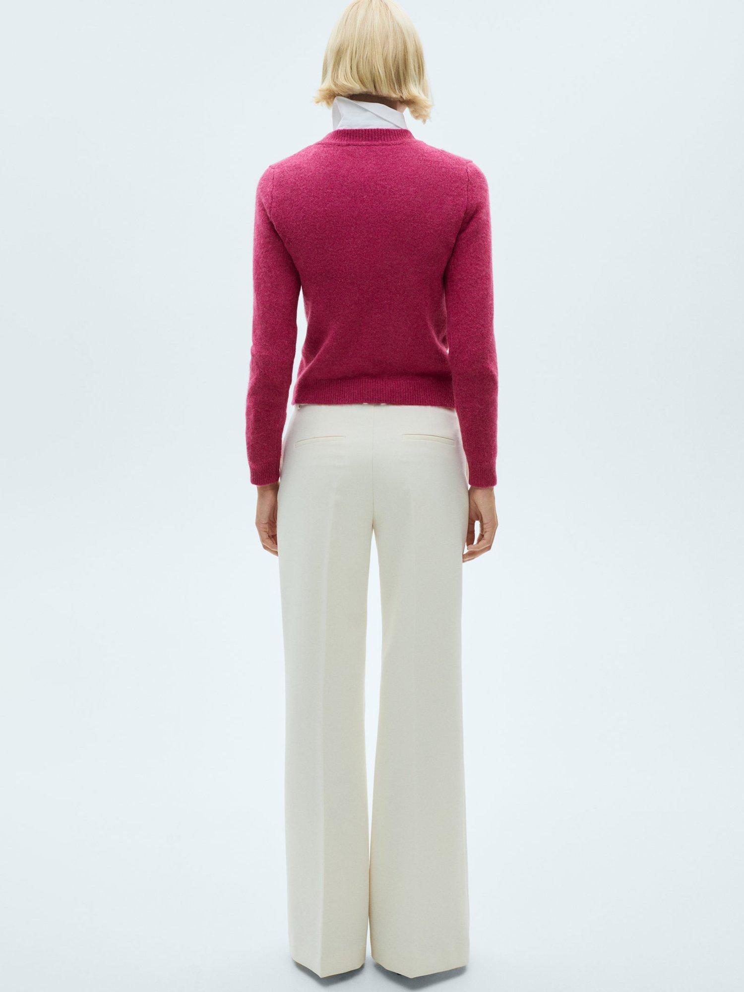 Product image 4 of 8, which shows Mango Seedsun Knit Jumper, Bright Pink, M