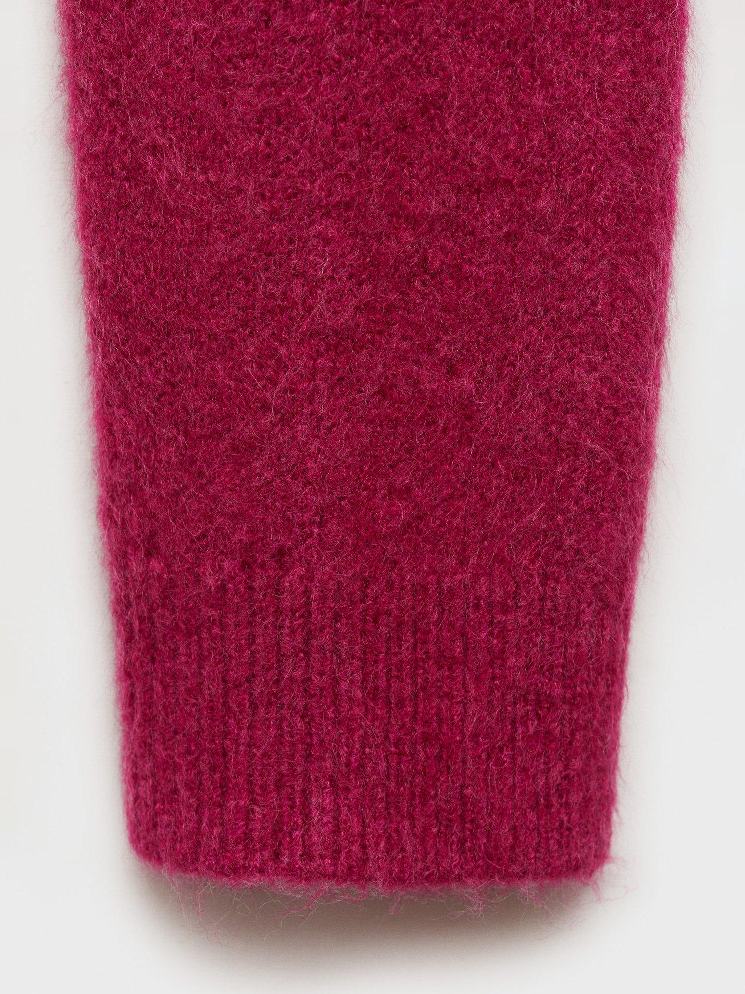 Product image 5 of 8, which shows Mango Seedsun Knit Jumper, Bright Pink, M