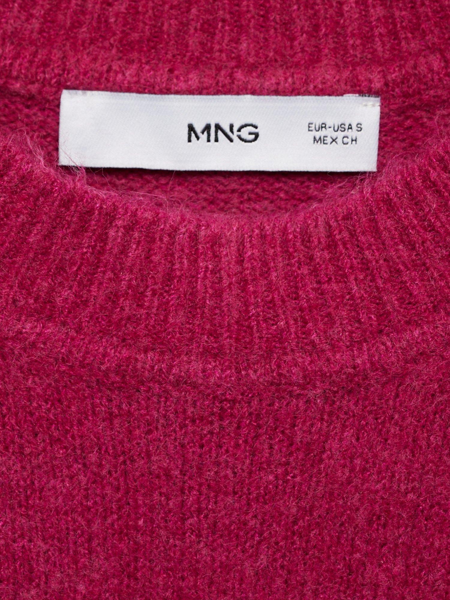 Product image 8 of 8, which shows Mango Seedsun Knit Jumper, Bright Pink, M