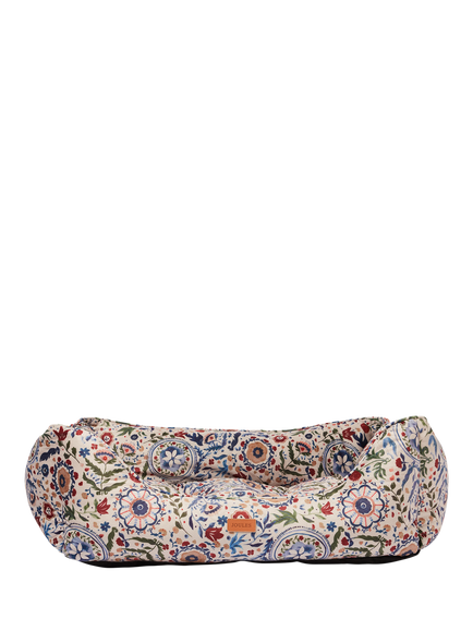 Joules Floral Box Dog Bed - view 2, Multi