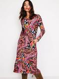 Boden Amelie Paisley Jersey Dress, Multi