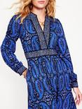 Boden Hotched Ponte Dress, Blue/Multi